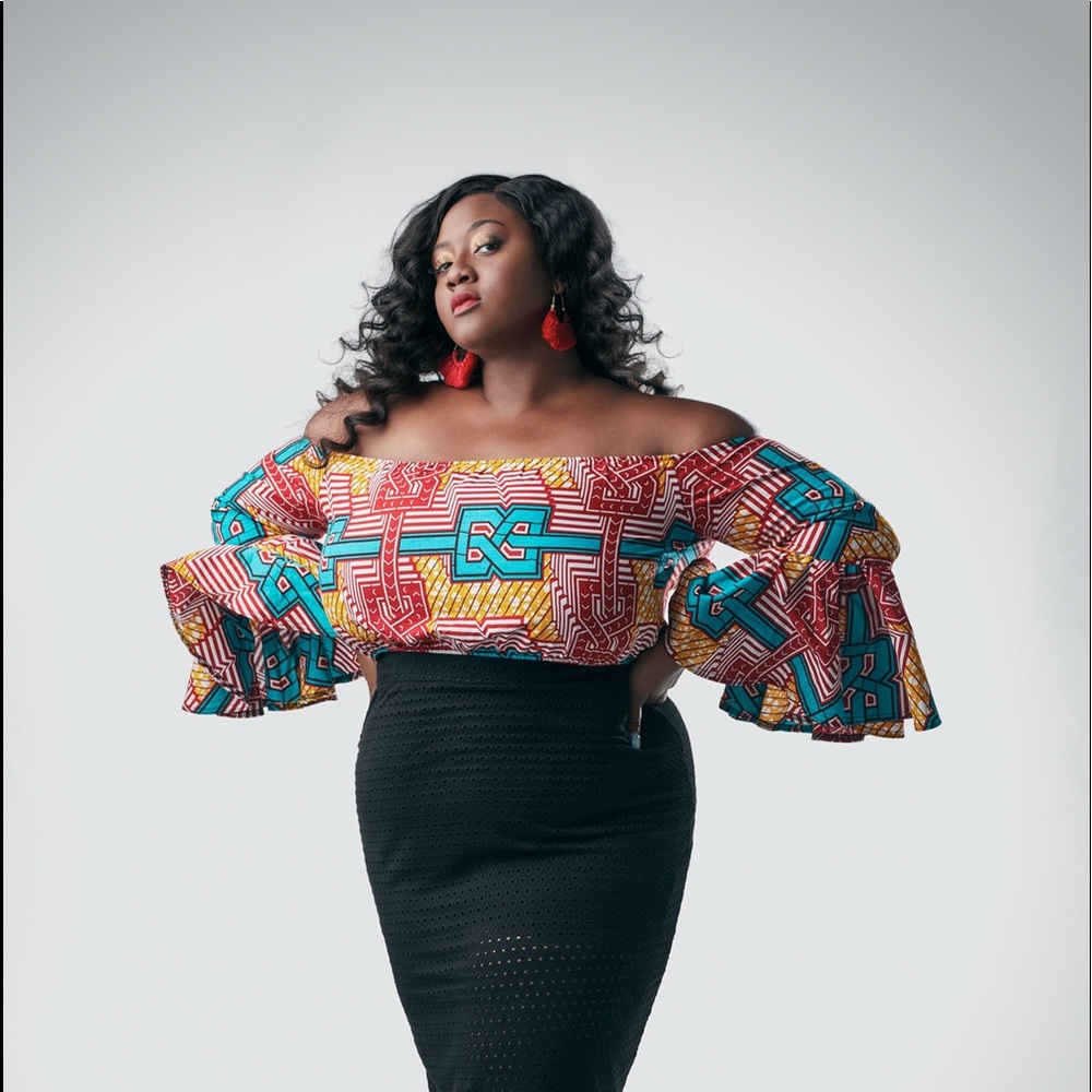 African print crop top